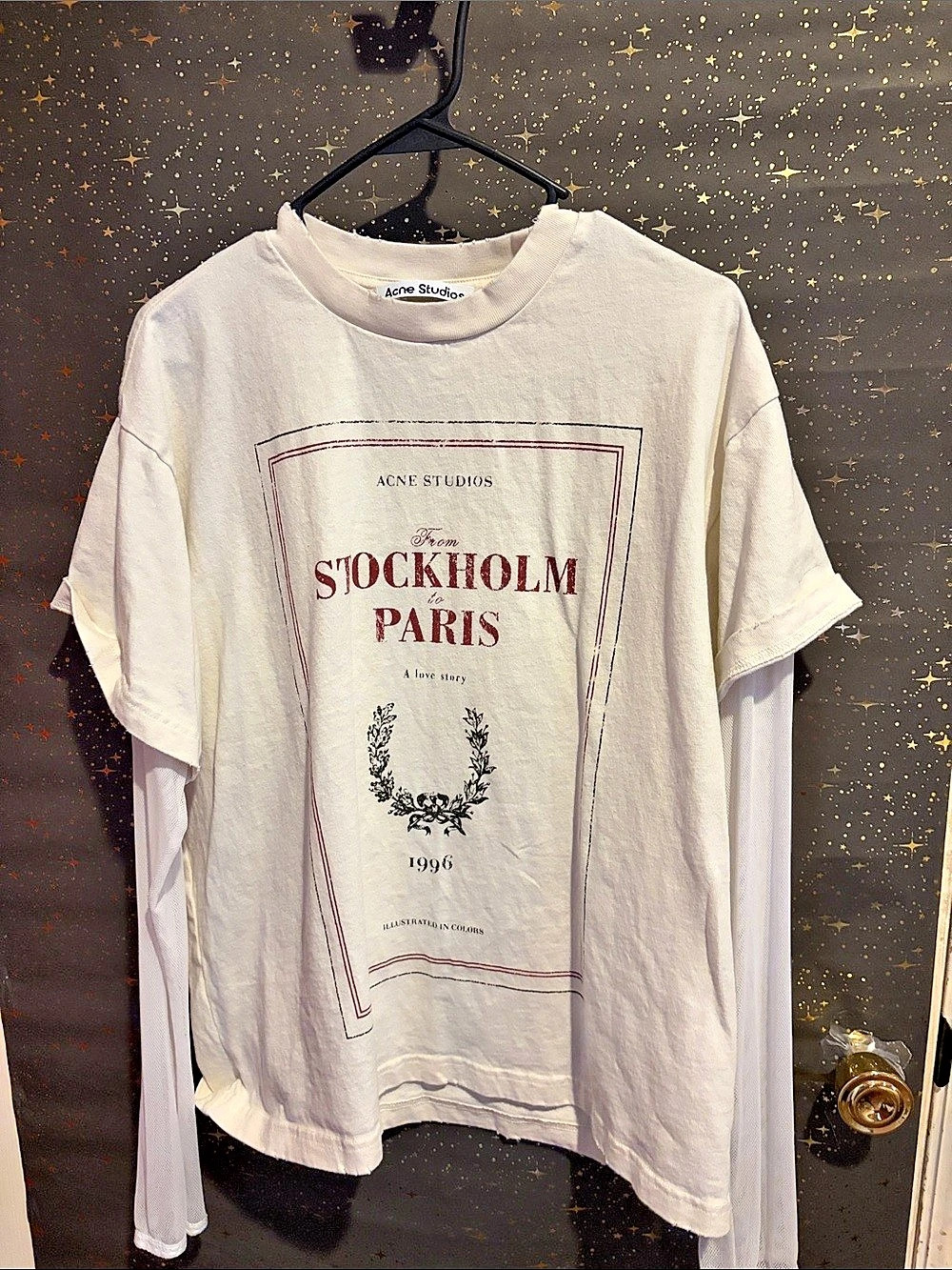 Acne Studios Stockholm Paris graphic tee in White